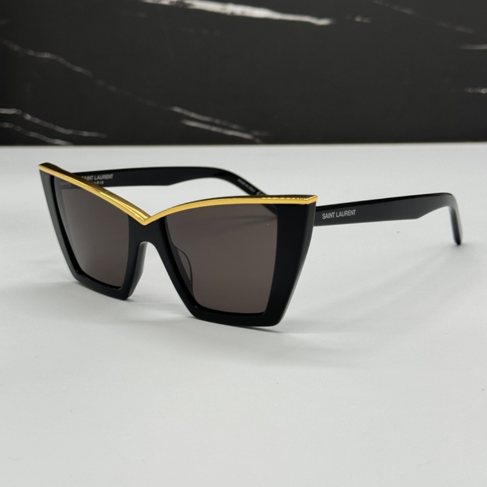 NEW SAINT LAURENT CAT EYE WOMEN SUNGLASSES SL 570 001 - Picture 8 of 14